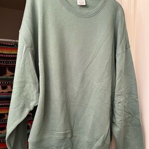 Victoria Secret Punk Soft Sage Green Crewneck Sweater with Relaxed Fit